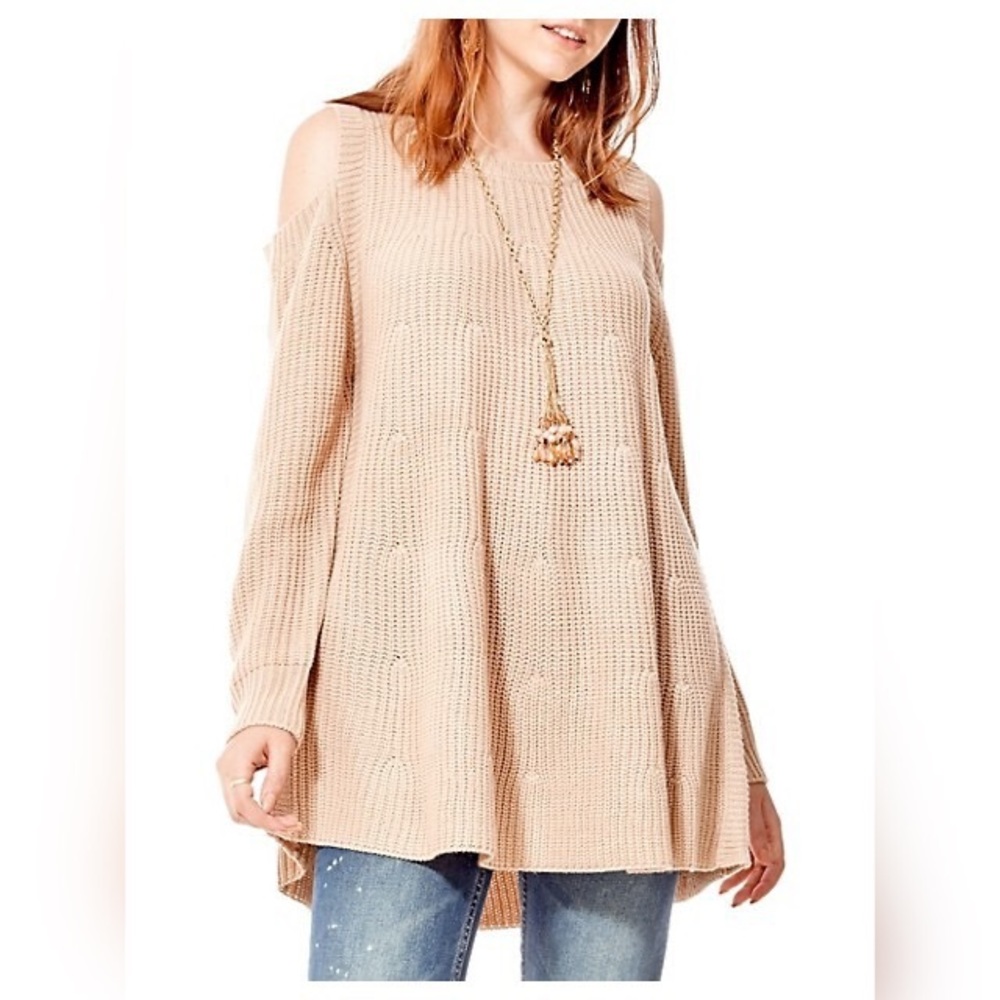 California Moonrise Cold Shoulder A-Line Sweater